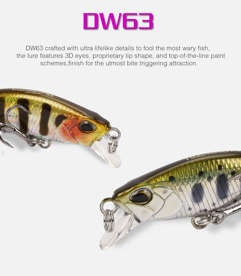 TSURINOYA DW63 тонущие приманки Minnow Набор 50 мм 5 г 4 шт. мини Гольян жесткие рыболовные плавающие приманки Искусственные воблеры кренкбейт Peche Leurre