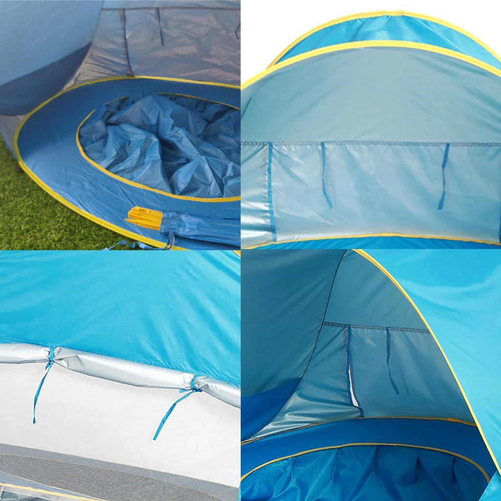 Pop Up Baby Beach Tent with Shade Pool UV Protection Canopy Sun Shelter Playhouse Hut for Infant Water Sand Toy 50+ UPF Portable