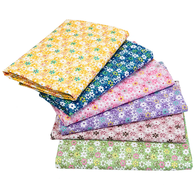 

cheap vintage fabric Thin Print cotton fabric for patchwork dolls or bags color match L113