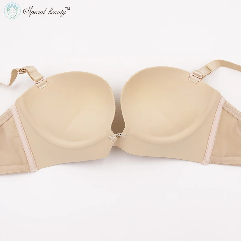 Special Beauty!Free shipping!Skin color Super low price Underwire Push Up top selling product in 2018Glossy face Sexy 1/2cup bra