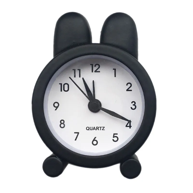 

ISHOWTIENDA 5x7.8cm Alarm Clock Table Clock Wake Up Electronic Home Decoration Clock Creative Cute Mini Metal Small Alarm Clock