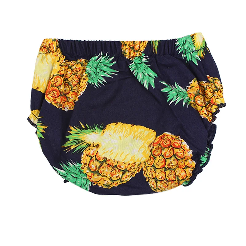 Pineapple Print Baby Bloomers Organic Cotton Baby Boy Girl Diaper Covers Toddler Bubble Shorts Summer Baby Sun Clothing (2)