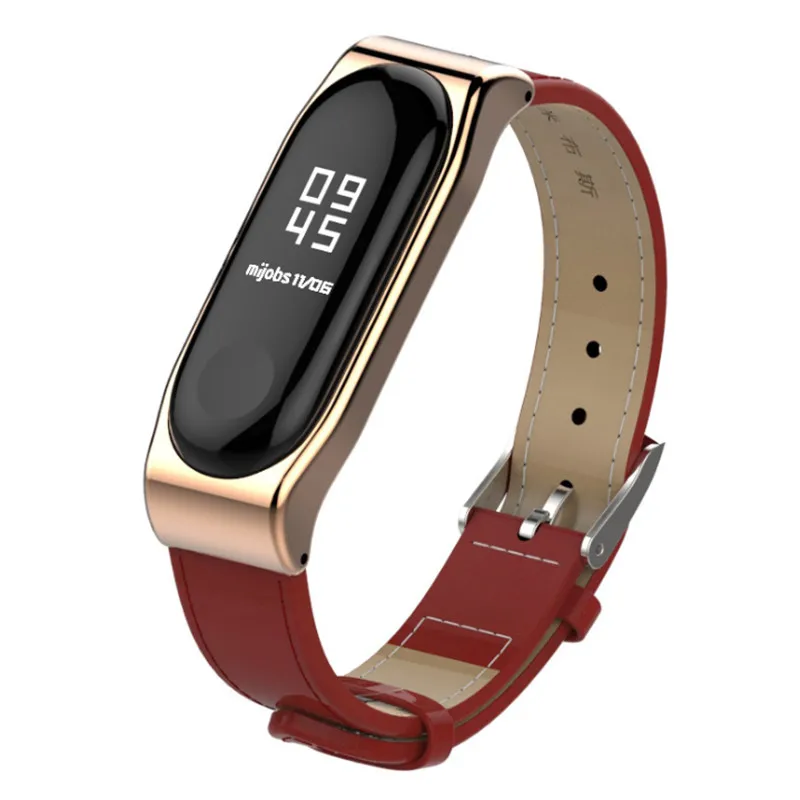 Ремешок из натуральной кожи для Xiaomi Mi band 3/4 без винтов|Смарт-аксессуары| |