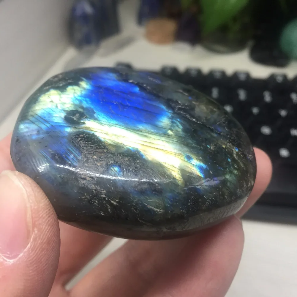 Непревзойденные натуральные камни Лабрадорита 150 г синий светильник фельдшпат Золотой Лабрадор лунный камень гекатолит минеральный образец# BH1307