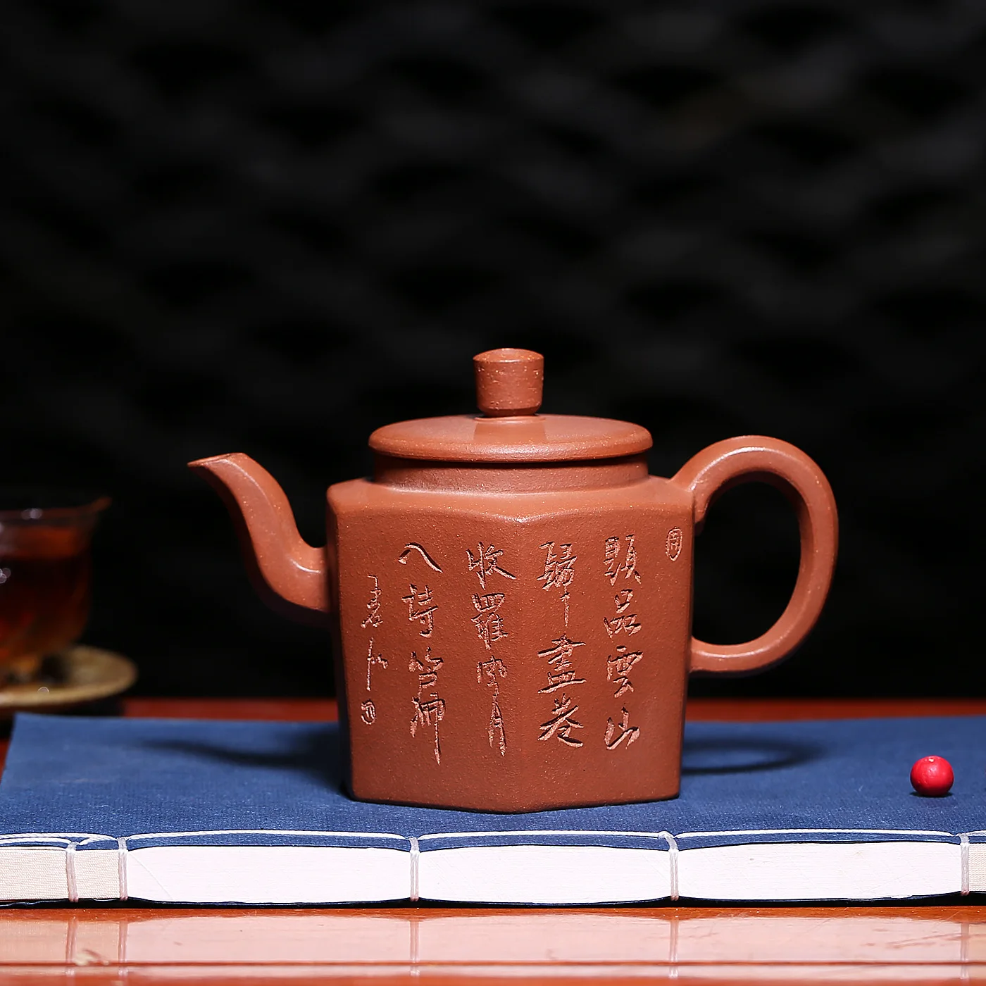 

Manual High Six Square Gu Peng Cheng Clear Cement Kungfu Online Teapot Tea Set Wholesale A Piece Of Generation Hair Special
