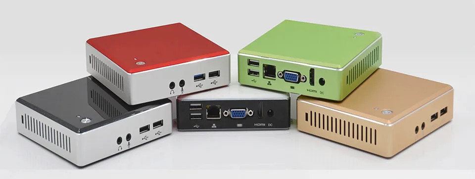 Quad Core Mini PC Windows 10 Ubuntu Intel Z8350 DDR3 RAM рабочего стола вычислить бизнес мини-ПК VGA HDMI двойной дисплей micro PC