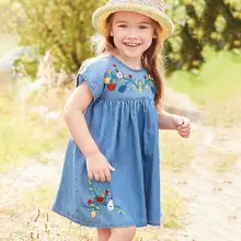 Little maven/Новинка года; летнее Брендовое платье для маленьких девочек; Детские хлопковые платья с короткими рукавами и цветочным принтом; S0430