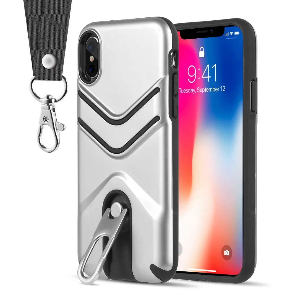 Buy LUXMO Hybrid Stand Hard Case for iPhone X Back