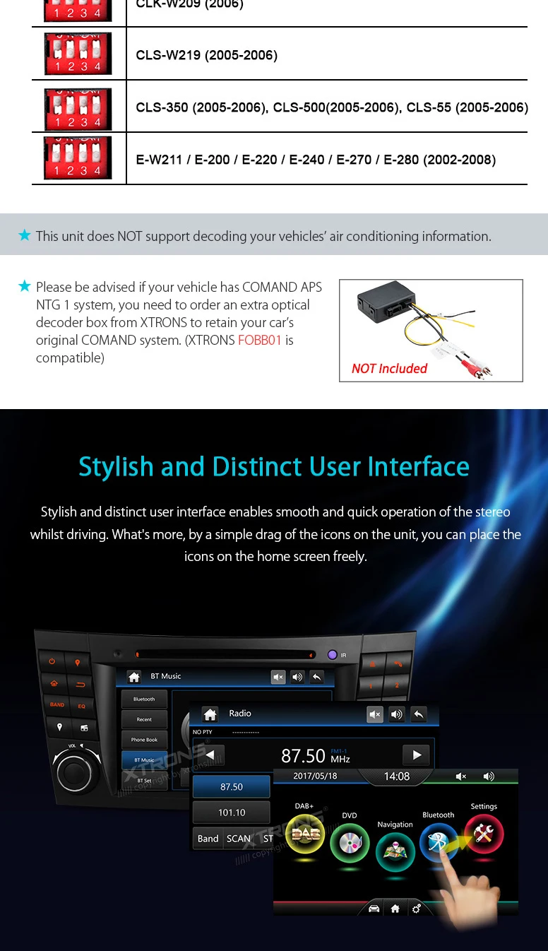 Flash Deal 7" DAB+ Radio Car DVD Player GPS For Mercedes Benz E-Class W211 E200 E220 E240 E270 E280 CLS Class W219 CLS-350 CLS-500 CLS-55 3