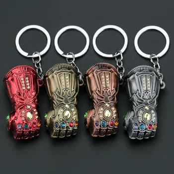 

Avengers 4 Endgame Thanos Gloves Keychain Infinity Gauntlet Class of Infinite Power Key Chains For Women Men Jewelry porte clef