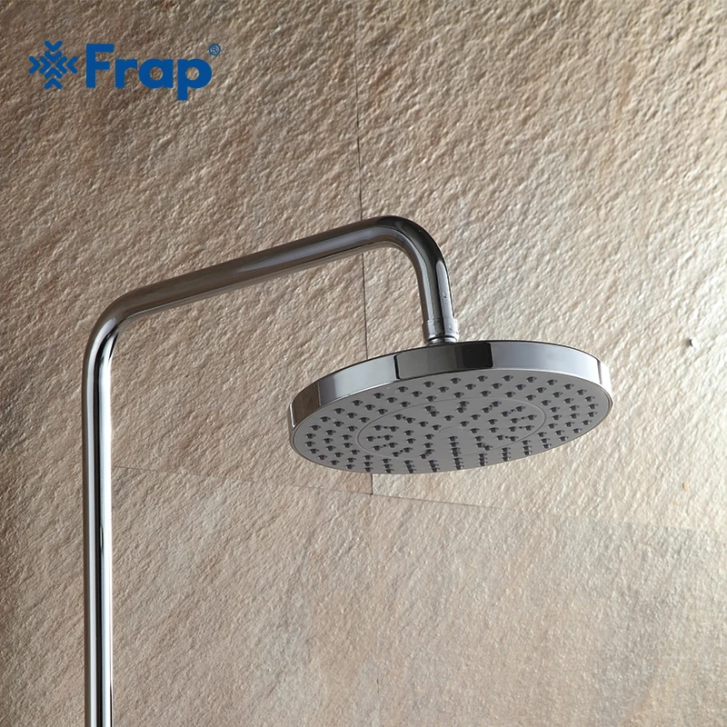 Preise Frap Runde 20*20cm Edelstahl + ABS badezimmer Dusche köpfe 8 zoll Regen Dusche Kopf Regen Dusche chrome Finish F11 2