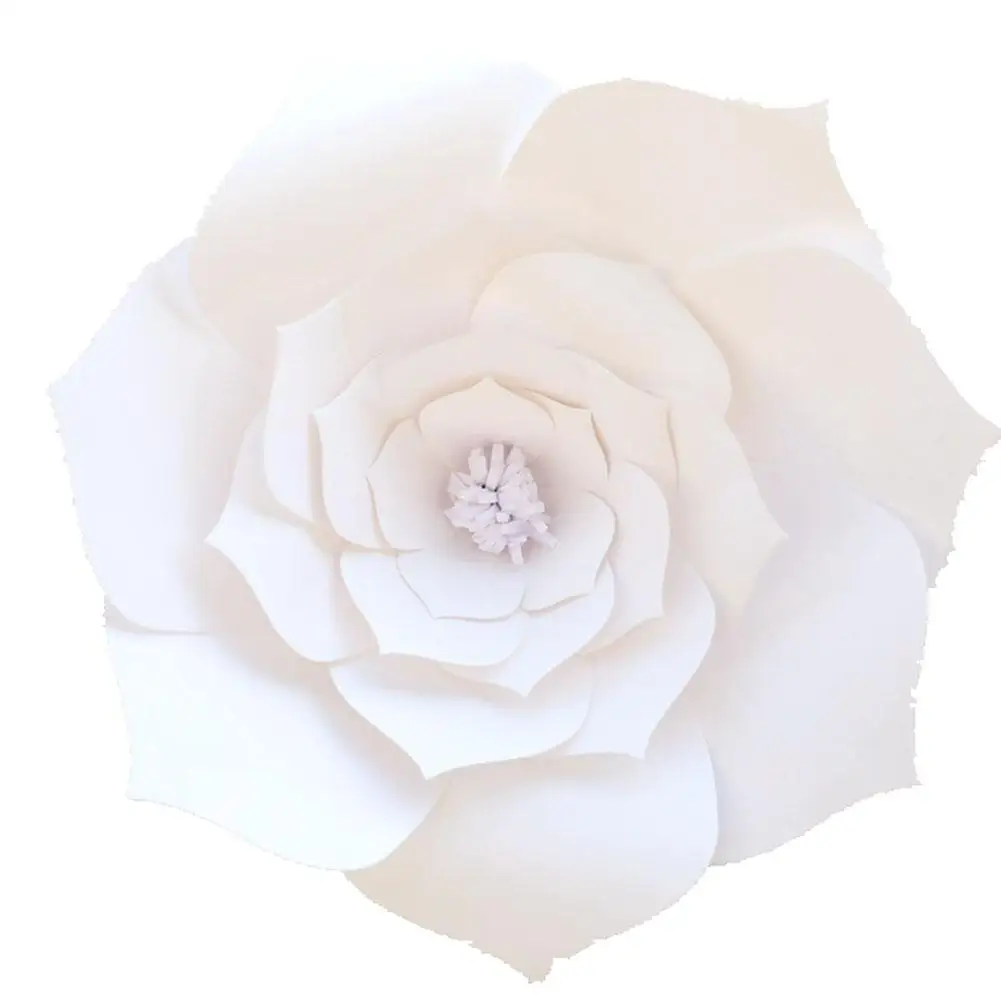 AsyPets 30 см Средний бумажный цветочный фон Настенный декор для свадебной вечеринки - Цвет: white