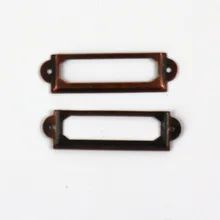 30 шт. дешевая античная медь/бронза Железный Этикетка Рамка держатель для карт Скрапбукинг аксессуары 60x17 мм с штифтики