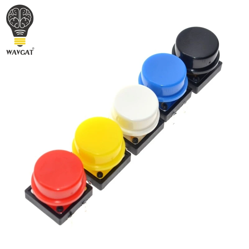 25PCS Tactile Push Button Switch Momentary 12*12*7.3MM Micro switch button + 25PCS Tact Cap(5 colors) for Arduino 25PCS Tactile Push Button Switch Momentary 12*12*7.3MM Micro switch button + 25PCS Tact Cap(5 colors) for Arduino