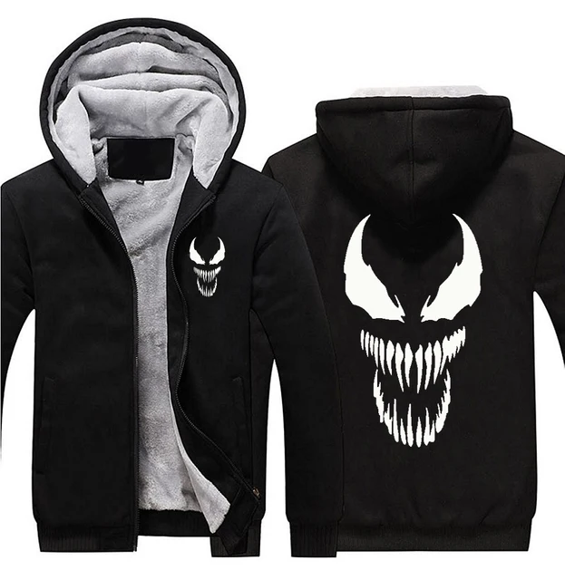 2018 Movie Venom Eddie Edward Brock Logo Hoodies Spider