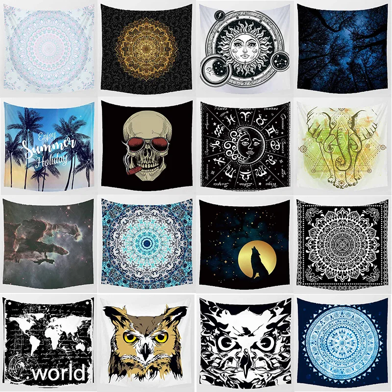 

mixture styles square tapestries wall hanging tapestry home decoration wall tapestry tapiz pared 1750mm*1750mm