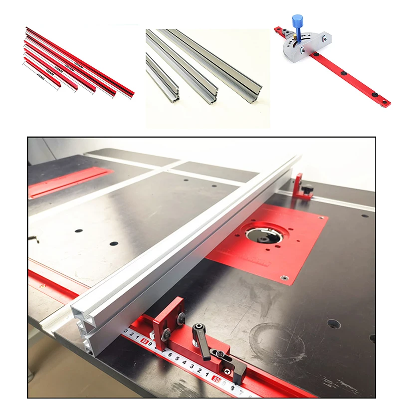 

400mm/600mm/800mm Standard Aluminium T-track 45mm Width Profile 75mm Height with T-tracks Miter Gauge Accessories DIY Tool