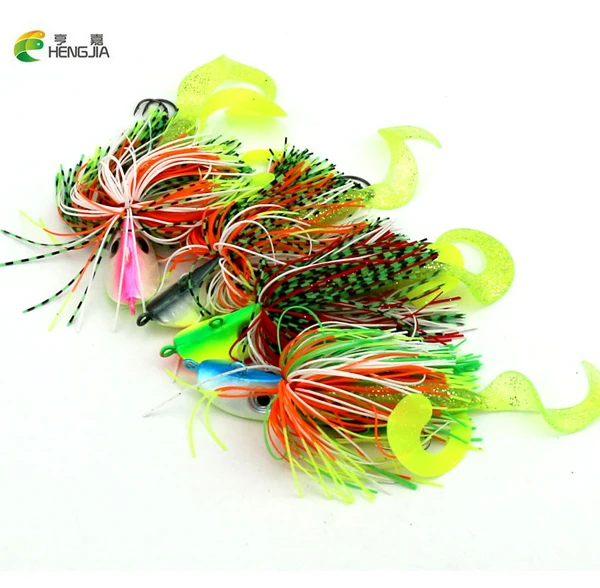 

HENGJIA 4PCS 40g Lead Head Jig Fishing Lures Metal Octopus Squid Jigging Lures Fishing Tackle buzzbaits squid hooks