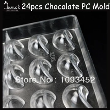 

24Cups Moon Polycarbona Chocolate Mold,DIY Bakeware Confectionery tools for decoration,Formas Para Chocolate,Baking Mold Tool