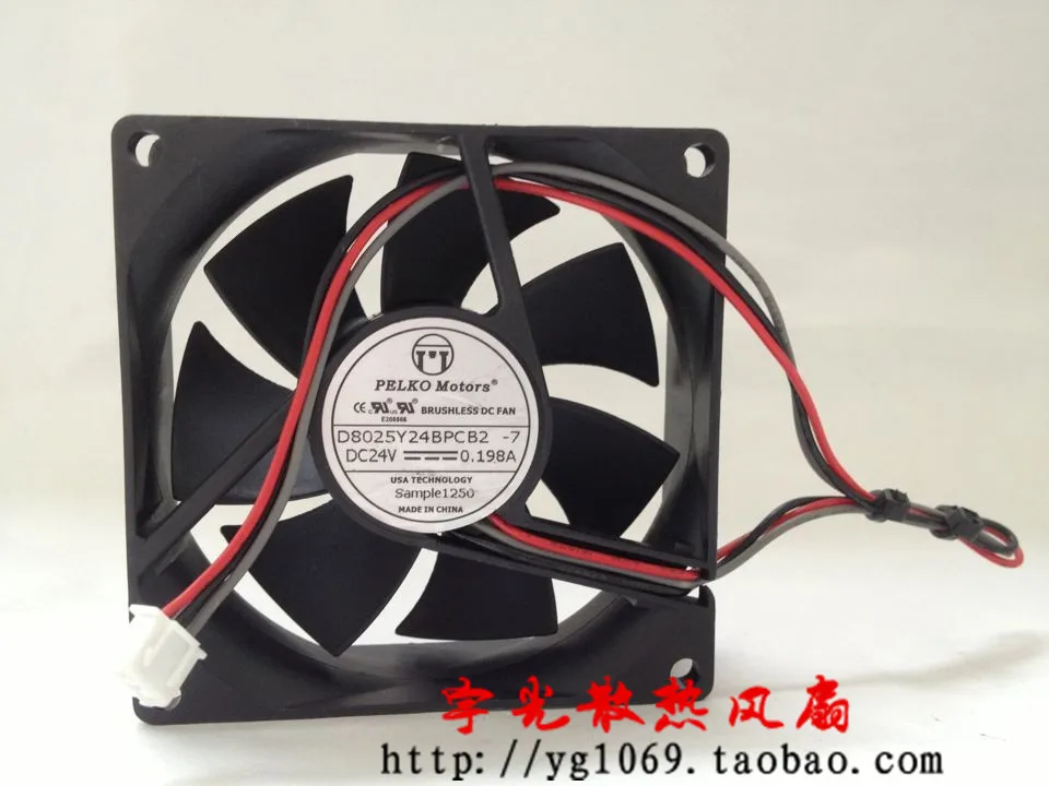 Новый вентилятор охлаждения PELKO MOTORS D8025Y24BPCB2-7 24V 0.198A 80*80*25 * мм | Компьютеры и офис