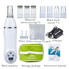 Портативный 7 кончиков кожи алмазный пилинг красота машина массажер против старения микродермабразия удаление шрам акне устройство для ухода за кожей лица