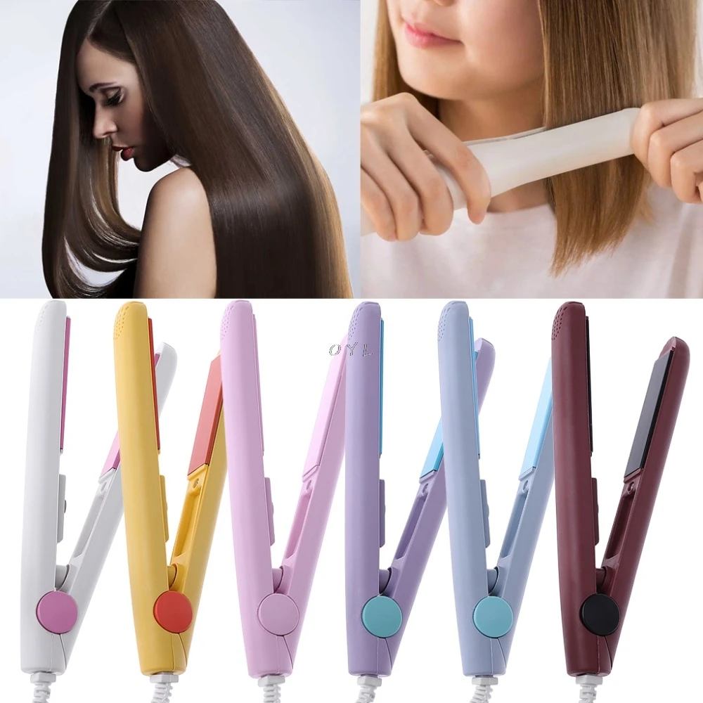 

Fashion Mini Hair Straightener Professional Flat Irons PTC Heater Hair Tools Ultra-slim Portable US Plug