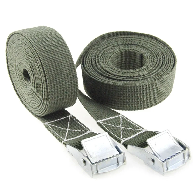 1M 2M 3M 5M*25mm Car Tension Rope Tie Down Strap Strong Ratchet Belt Luggage Bag Cargo Lashing With Metal Buckle