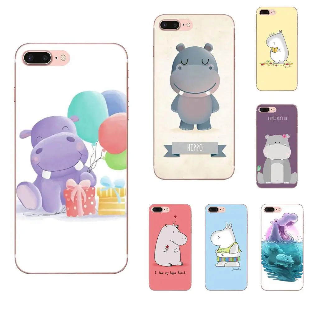 For Xiaomi Redmi Note 2 3 3S 4 4A 4X 5 5A 6 6A Pro Plus Soft TPU Case Accessories Hippo Animal Cartoon Novelty Fundas | Мобильные