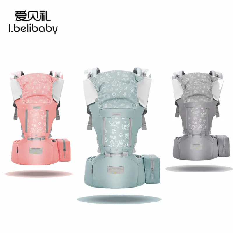 

Ibelibaby Baby Carriers Pouch Wrap Cotton Baby Waist Carrier Multifunction Newborn Sling Wrap Give a Large-capacity Pocket