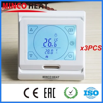 

Warm floor digital display lcd heating thermostat touch programmable boiler room temperature controller(3PC)