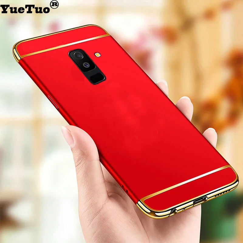 

YueTuo Luxury hard Case For samsung galaxy a6 plus galaxy a6s a 6 s 2018 Ultra Thin gold Matte Phone Back protective Cover Coque