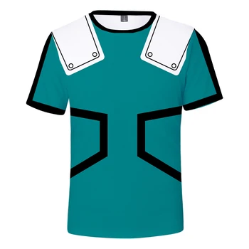 

My hero academia clothes cos summer hot short-sleeved casual T-shirt unisex Bottom Shirt couple parent-child role-playing Lovers