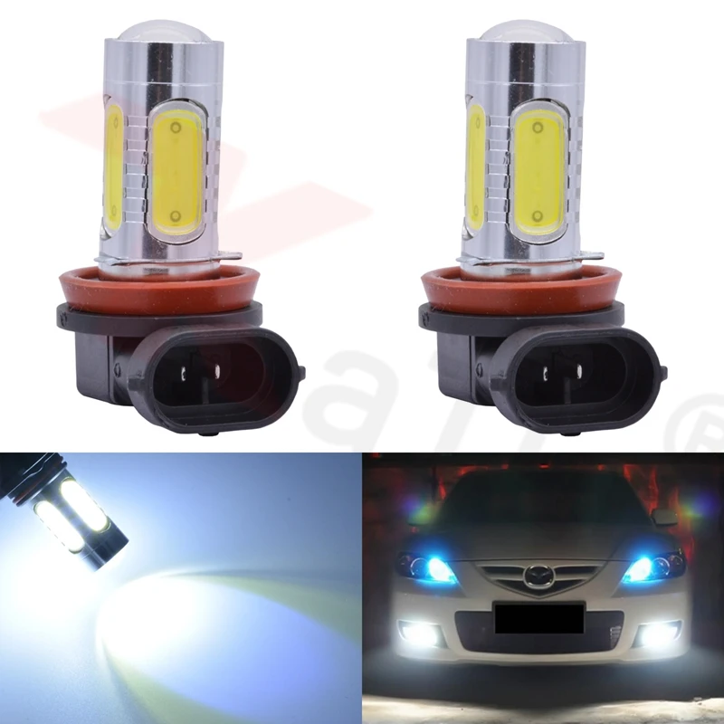 Buy 2pcs 500Lm 7.5W H8 H11 Socket Bright White LED Car Fog Light Lamp Auto Car