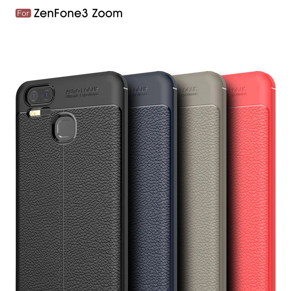 for ASUS ZenFone 3 Zoom ZE553KL Soft Matte Skin Litchi Texture Case Bumper Business Cover |