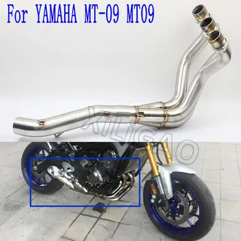 

For Yamaha MT09 MT-09 FZ-09 Motorcycle Exhaust Muffler Pipe Modified Front Link Mid Pipe Tube System Slip On AK112