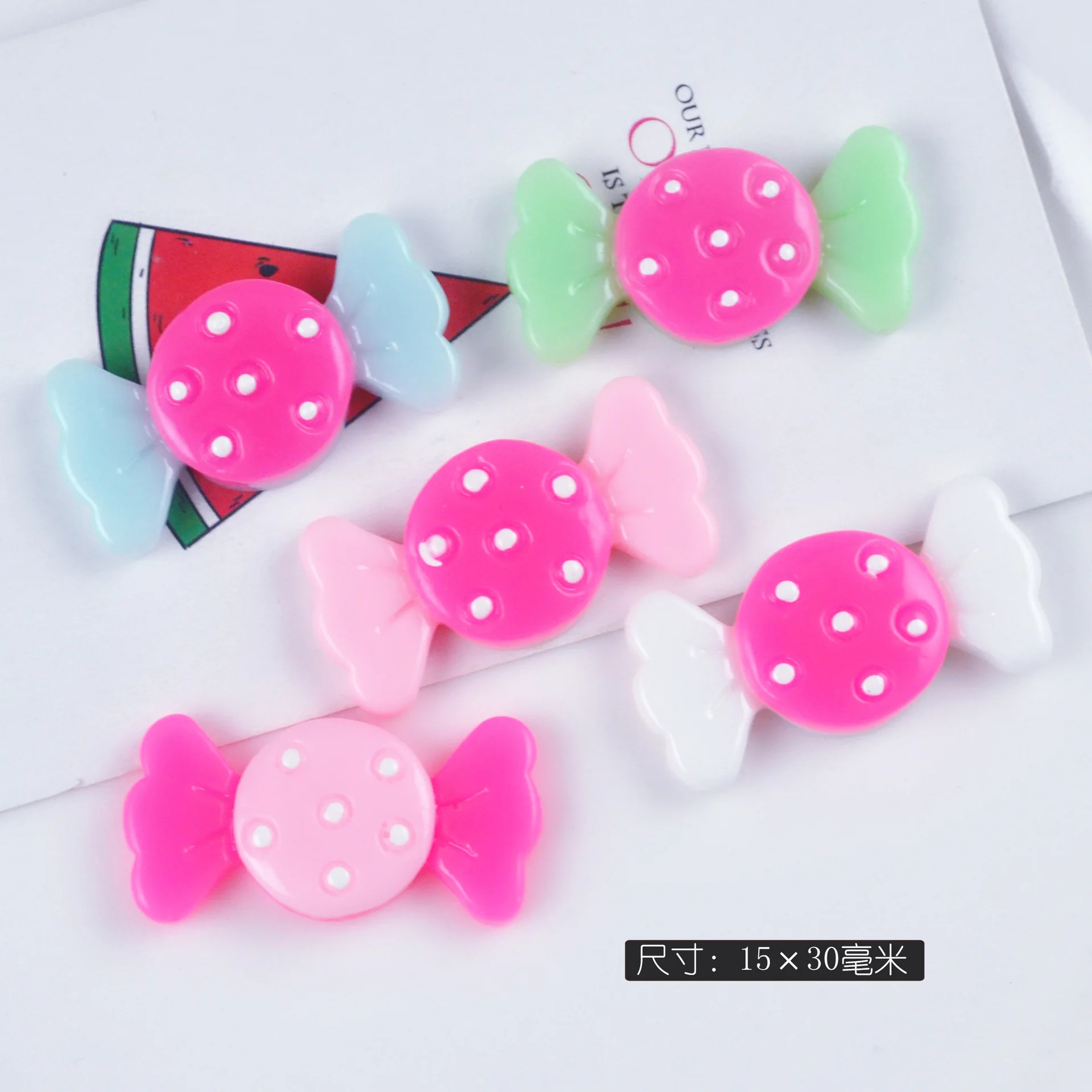 

10pcs mix color Resin accessories baby hair diy materials simulation resin candy Flatback Embellishment DIY