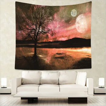 

Beautiful Starry Moonlight Wall Tapestry Children Bedroom Living Room Tapestry Printing Yoga Digital Printing Beach Towel