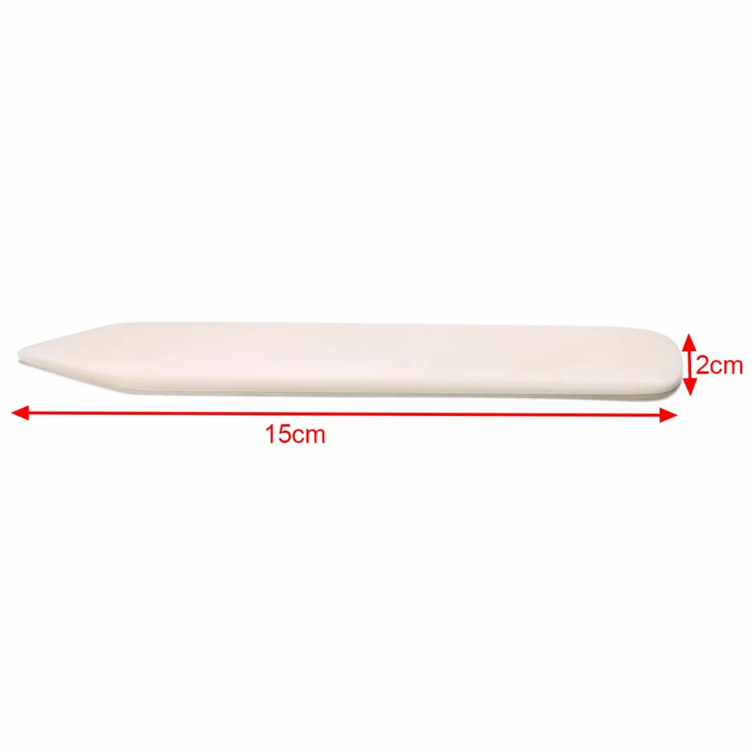 6 inch Length White Folder Universal Natural Bone Creaser for Scoring Folding Paper Leather DIY Craft Crease Tool