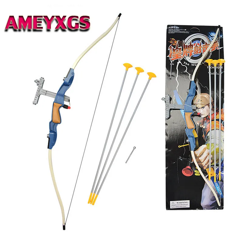 

Kids Bow and Arrow Set Childrens Toy Plastic Soft Sucker Arrow Outdoor Garden Fun Game Gift with Bow Sight Archery Accessories