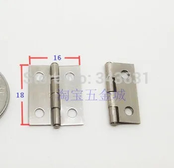 

100PCS/LOT High Quality Stainless Steel 4 Holes Door Hinge 18*16 Thickness 0.5mm