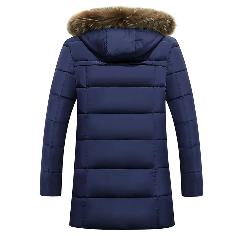 Новинка, мужская зимняя куртка, парка с меховым капюшоном, утолщенное теплое пальто, верхняя одежда, M-3XL, AXP07