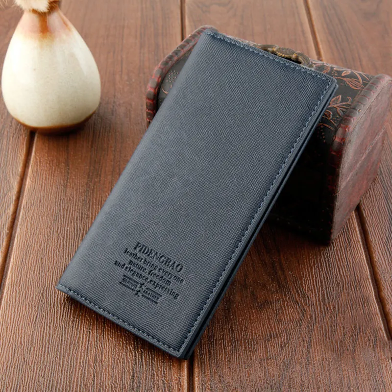 

Top 2019 Vintage Men Wallet Ultra-thin Multi-card Hand Holding Purse Credit Card Holder Organizer Portomonee OH66