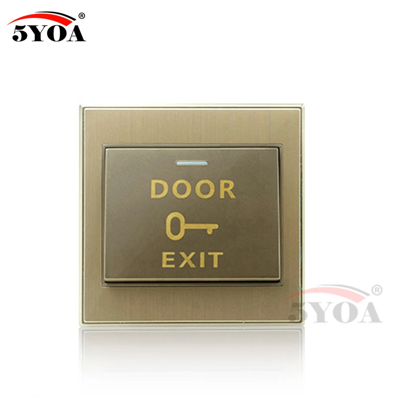 

5YOA Door Exit Switch Release Push Button Switch COM NO NC three pins with copper material for Door Lock Access Control System