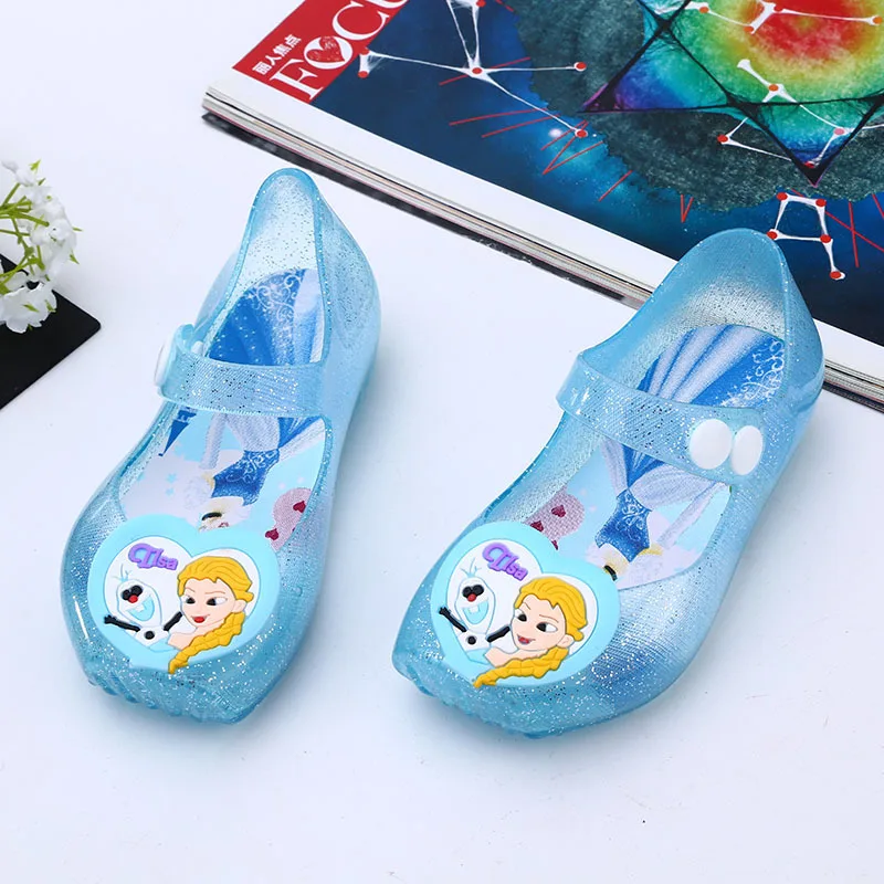 

Disney frozen girl soft bottom sandals 2019 summer new Elsa and Anna princess soft cartoon sandals beach shoes