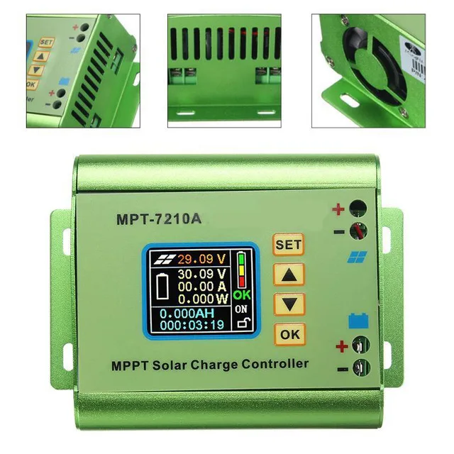 

LCD MPPT Solar Regulator Charge Controller 24/36/48/60/72V Boost MPT-7210A