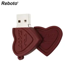 Reboto USB 2,0 мини флеш-накопитель с милым сердцем модель USB флэш-накопитель 64 ГБ 32 ГБ мультфильм любовь ручка диск U диск 16 ГБ 8 ГБ 4 ГБ