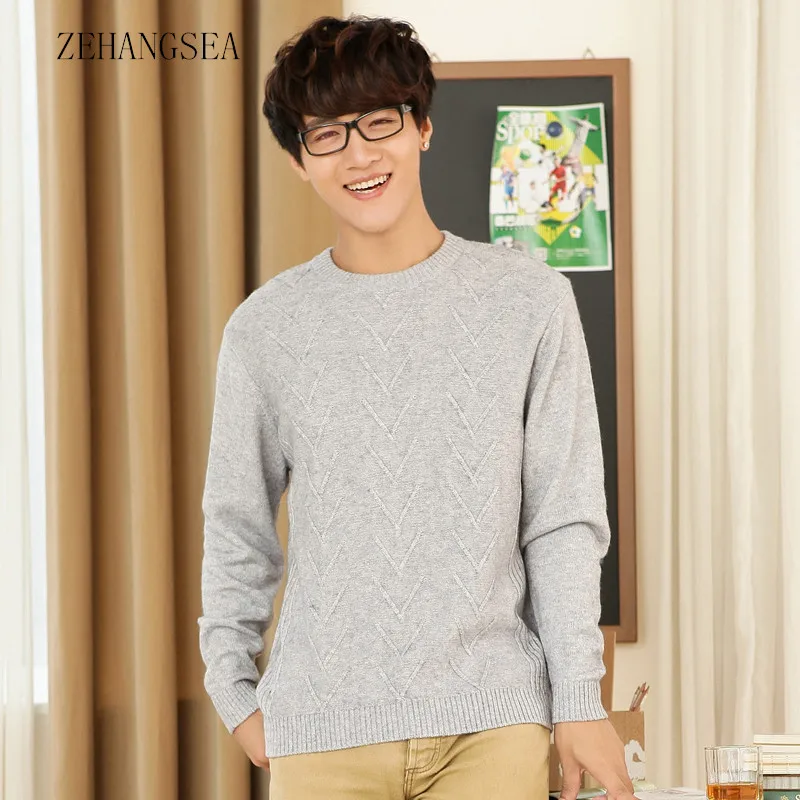 ZEHANGSEA-Для мужчин; зимний свитер 18 новый пуловер свободные Повседневное большой Размеры Для мужчин мягкая удобная топ-Бесплатная доставка