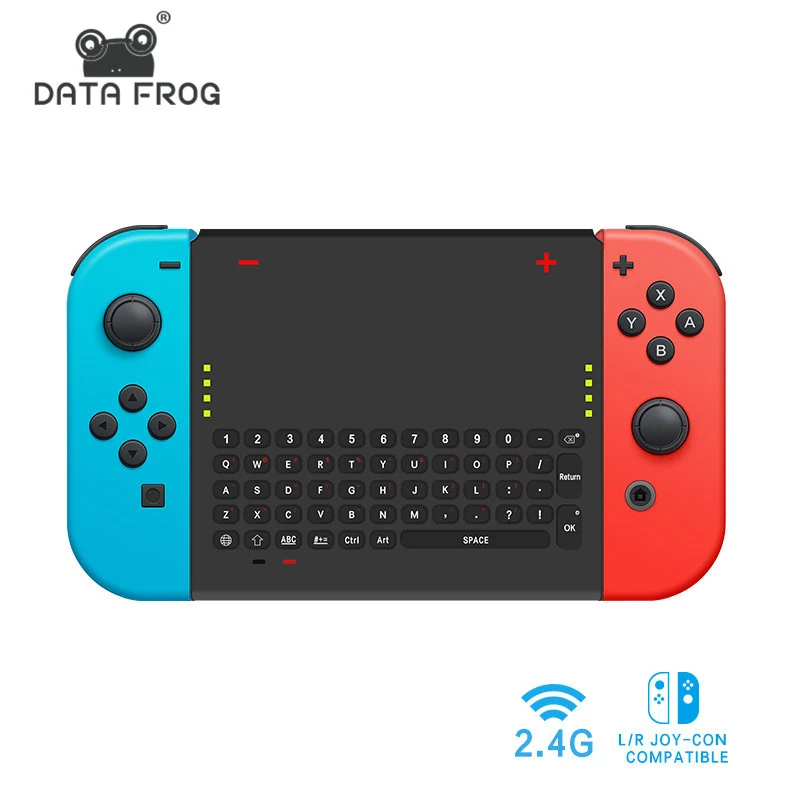 Беспроводная игровая клавиатура Data Frog, 2,4G, для Nintendo Switch, мини игровая клавиатура, контроллер для консоли Joy-Con NS