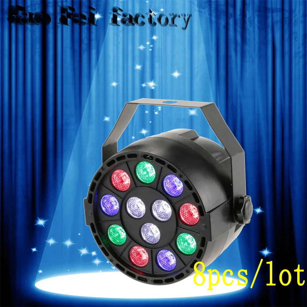 

8pcs/lot 12X3W LED PAR LIGHT RGBW DMX 512 Club Stage Lighting Disco Projector