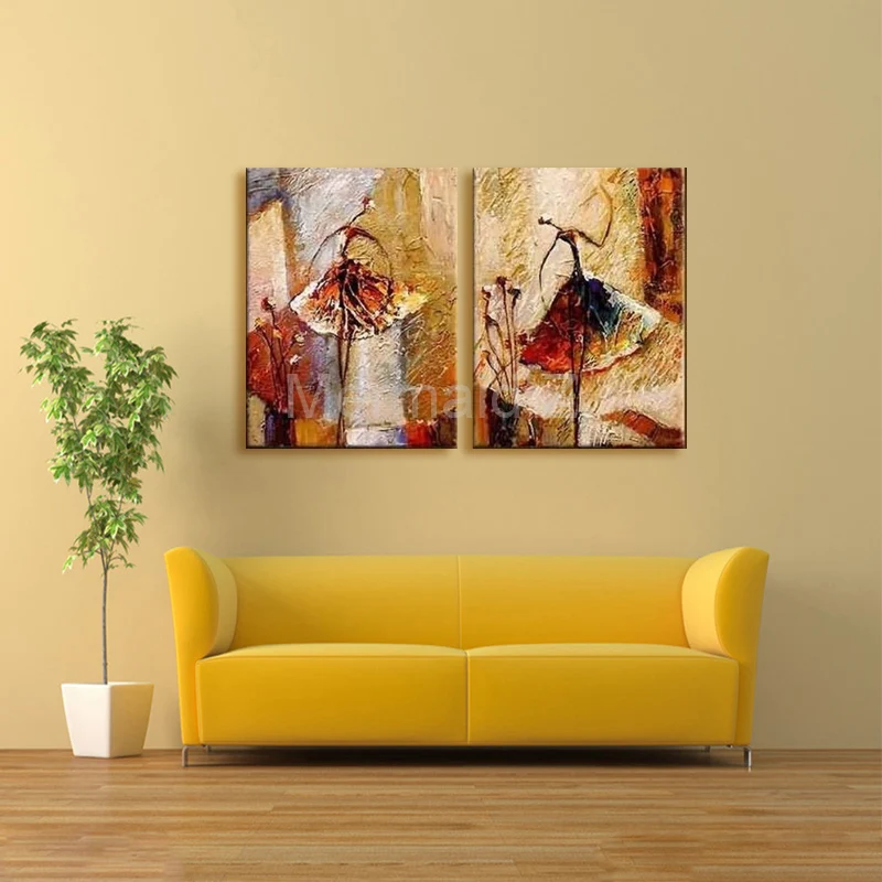 

Hand Painted Modern Abstract Oil Painting on Canvas Wall Art for Living Room Decor Gift Ballet Dancer Picture Canvas Painting